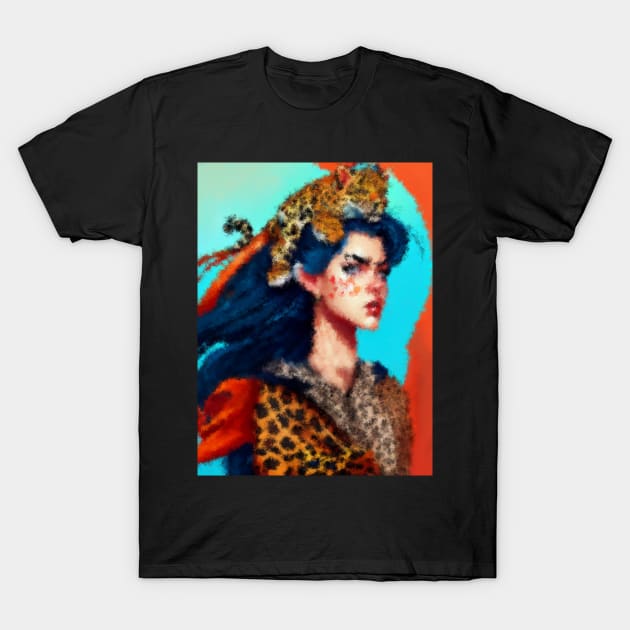 Whispers of Jungle Royalty: Unveiling the Beastly Elegance T-Shirt by artist369